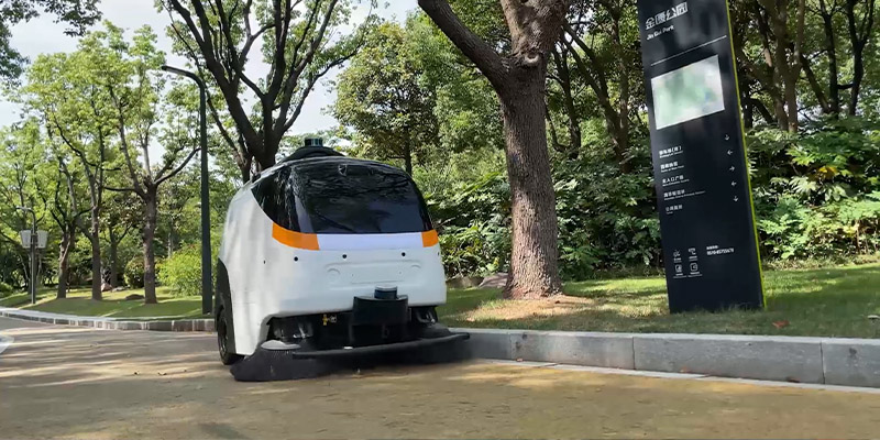 TVX Intelligent Ride on Sweeper Robot diente auf den Straßen